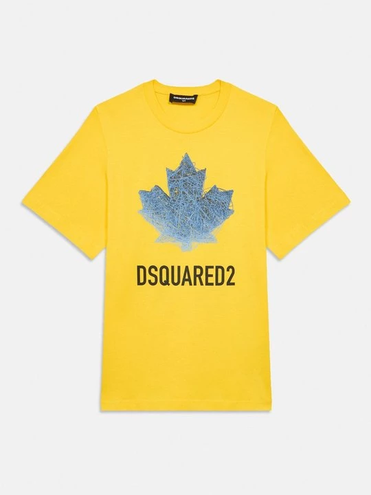 Foto van product T-shirt print Dsquared2 geel