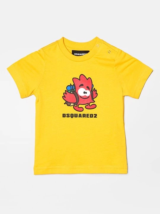 Foto van product T-shirt print Dsquared2 geel