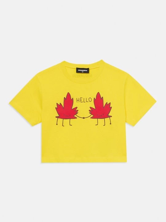 Foto van product T-shirt print Dsquared2 geel
