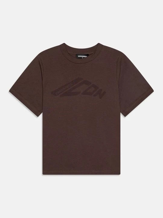 Foto van product T-shirt print Dsquared2 gemêleerd bruin