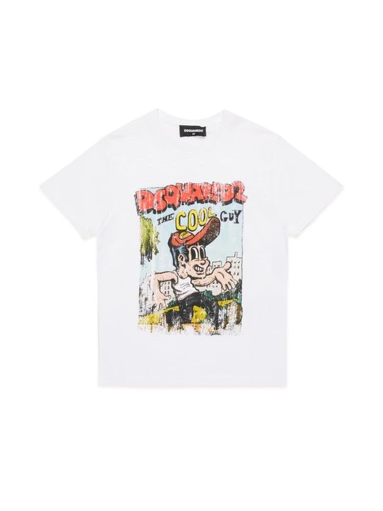 Foto van product T-shirt print Dsquared2 wit