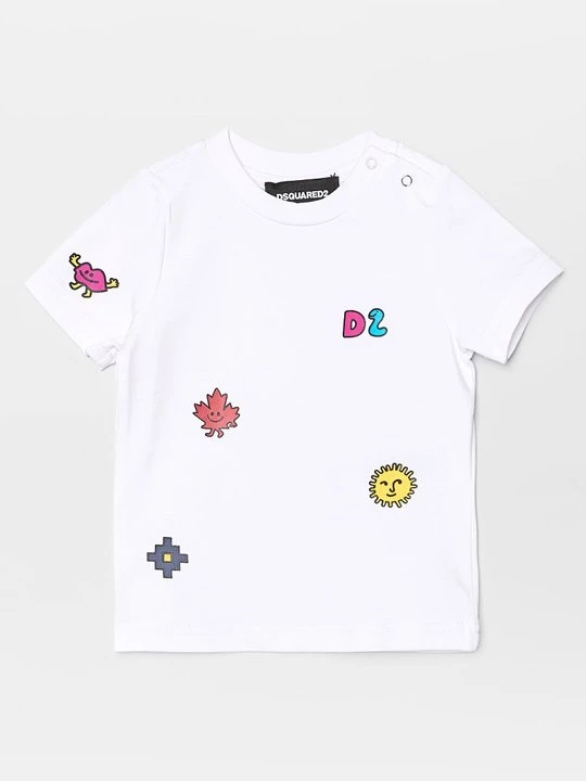 Foto van product T-shirt print Dsquared2 wit
