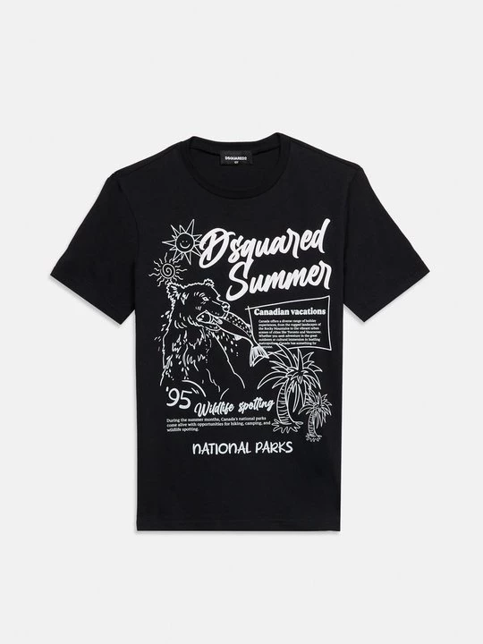 Foto van product T-shirt print Dsquared2 zwart