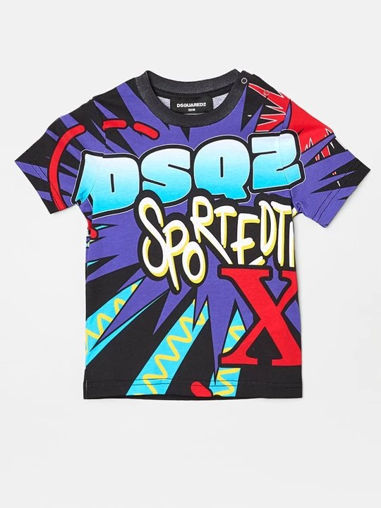 Foto van product T-shirt print Dsquared2 zwart