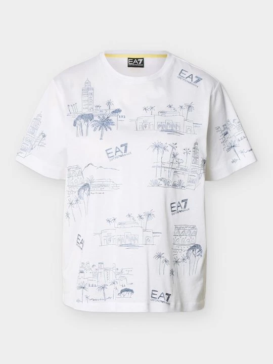 Foto van product T-shirt print EA7 Emporio Armani wit