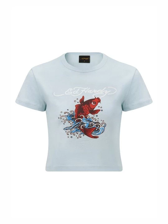 Foto van product T-shirt print Ed Hardy blauw