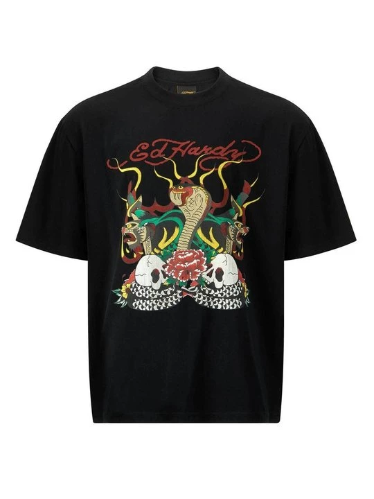 Foto van product T-shirt print Ed Hardy zwart