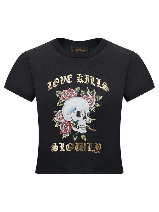 Foto van product T-shirt print Ed Hardy zwart