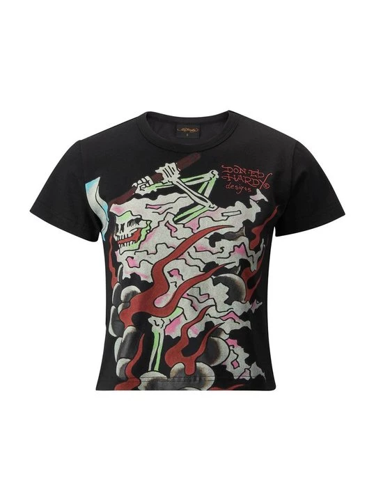 Foto van product T-shirt print Ed Hardy zwart