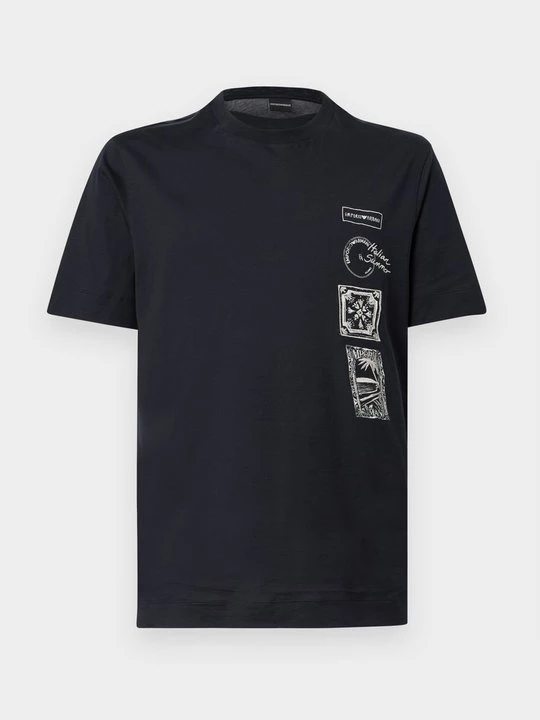 Foto van product T-shirt print Emporio Armani donkerblauw