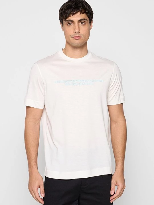 Foto van product T-shirt print Emporio Armani lichtgeel