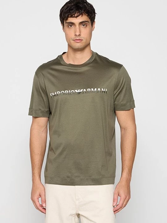 Foto van product T-shirt print Emporio Armani rood