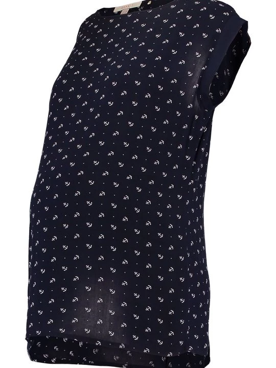 Foto van product T-shirt print Esprit donkerblauw