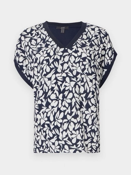 Foto van product T-shirt print Esprit donkerblauw