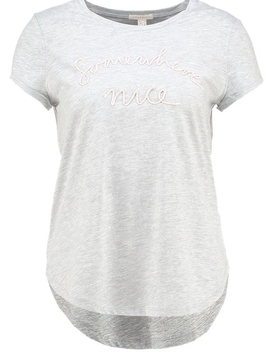 Foto van product T-shirt print Esprit lichtgrijs