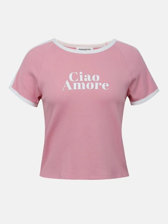 Foto van product T-shirt print Even&Odd By Zalando donkerroze