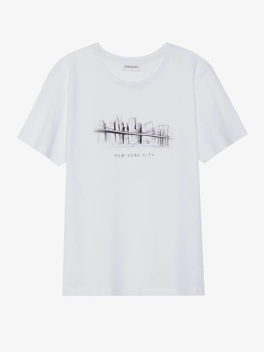 Foto van product T-shirt print Even&Odd By Zalando wit