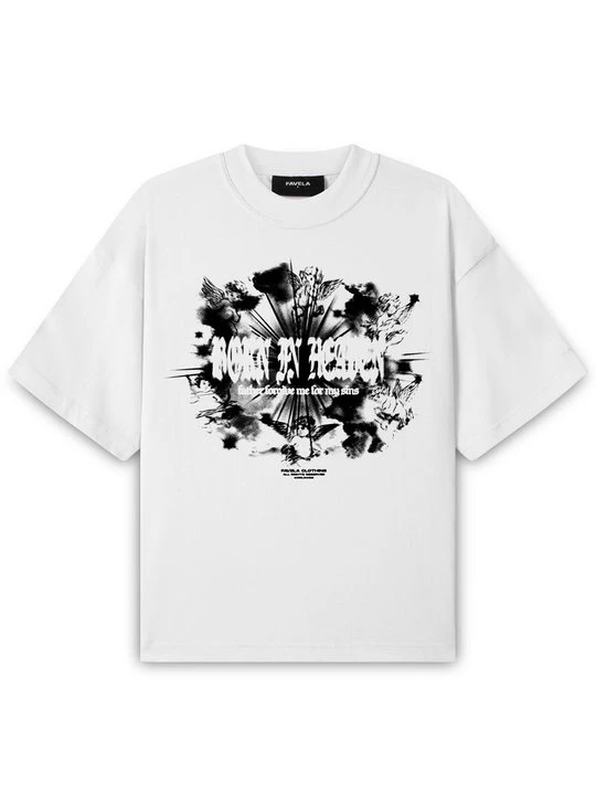 Foto van product T-shirt print FAVELA wit