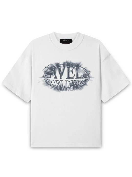 Foto van product T-shirt print FAVELA wit
