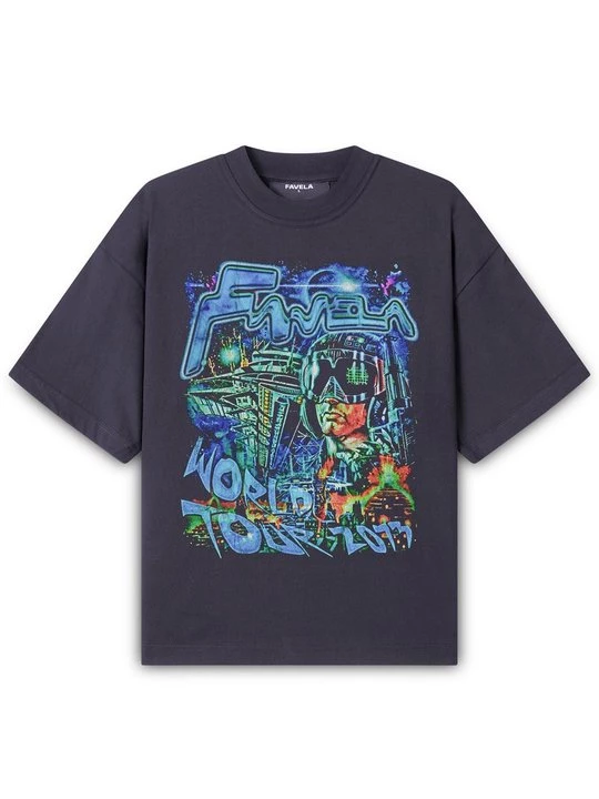 Foto van product T-shirt print FAVELA zwart