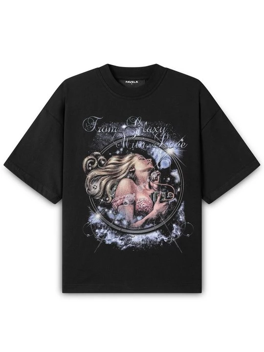 Foto van product T-shirt print FAVELA zwart