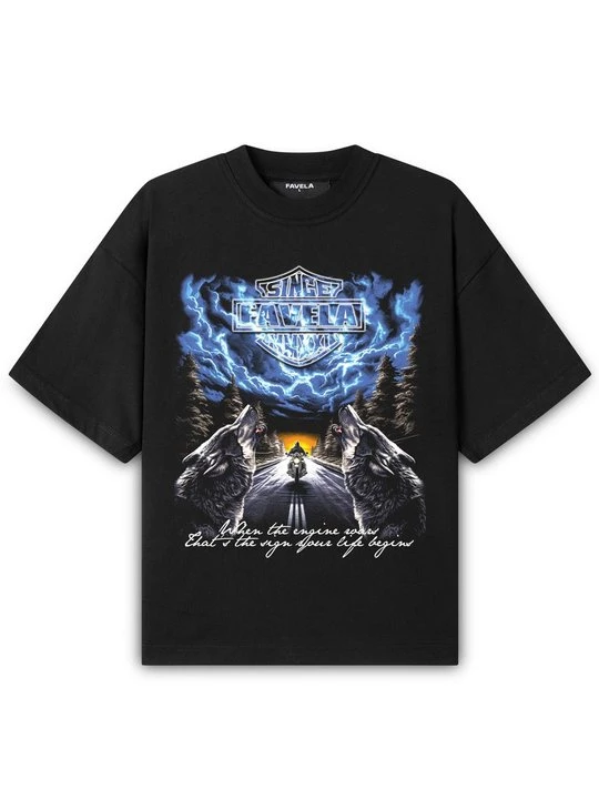 Foto van product T-shirt print FAVELA zwart