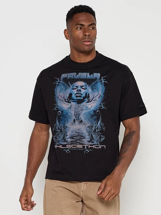 Foto van product T-shirt print FAVELA zwart