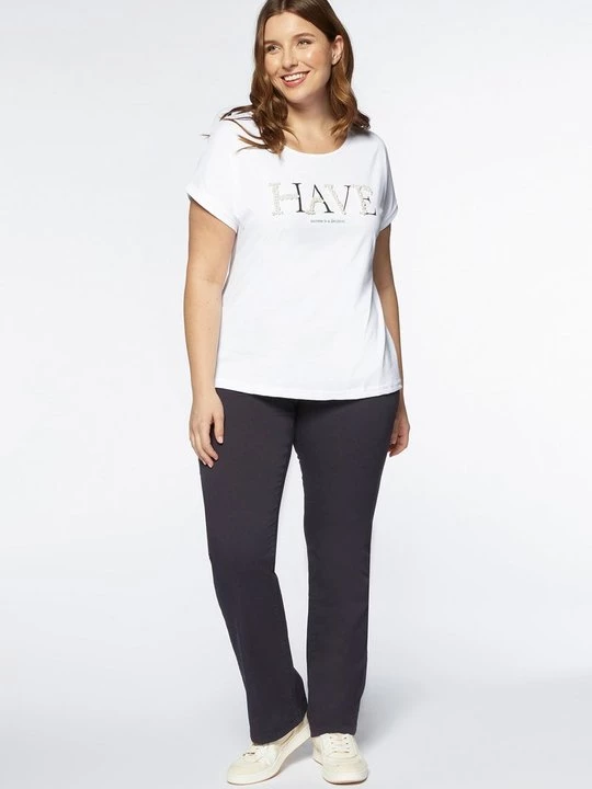 Foto van product T-shirt print Fiorella Rubino wit