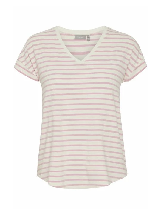 Foto van product T-shirt print Fransa donkerroze