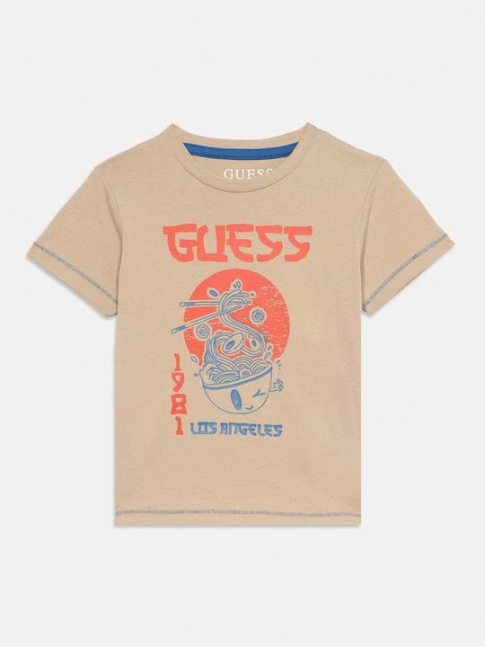 Foto van product T-shirt print Guess beżowy