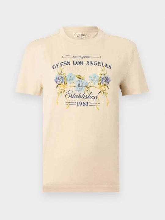 Foto van product T-shirt print Guess beżowy