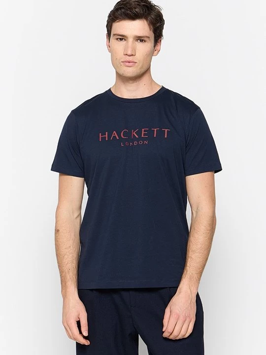 Foto van product T-shirt print Hackett London donkerblauw