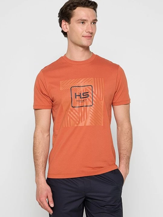 Foto van product T-shirt print Hackett London oranje