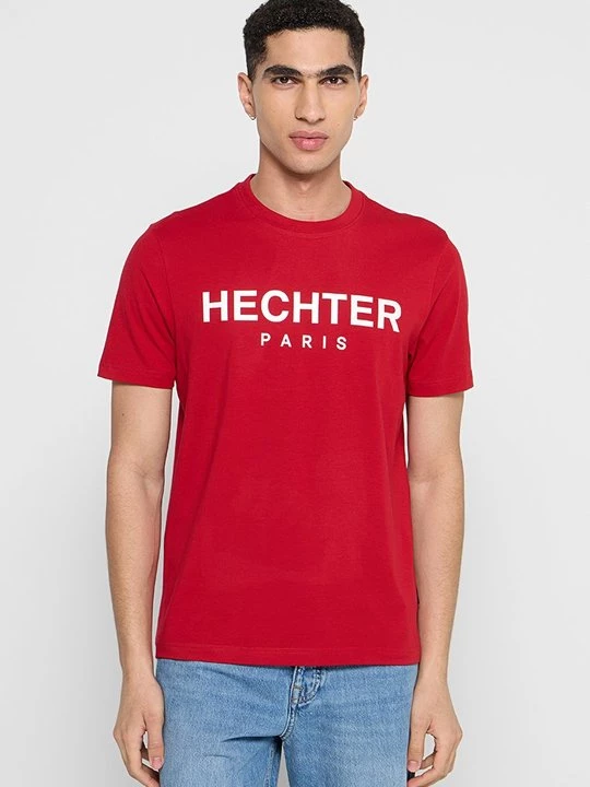 Foto van product T-shirt print HECHTER PARIS rood