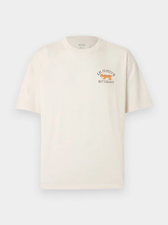 Foto van product T-shirt print Hollister Co. crème