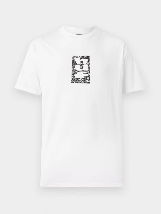 Foto van product T-shirt print HUF wit
