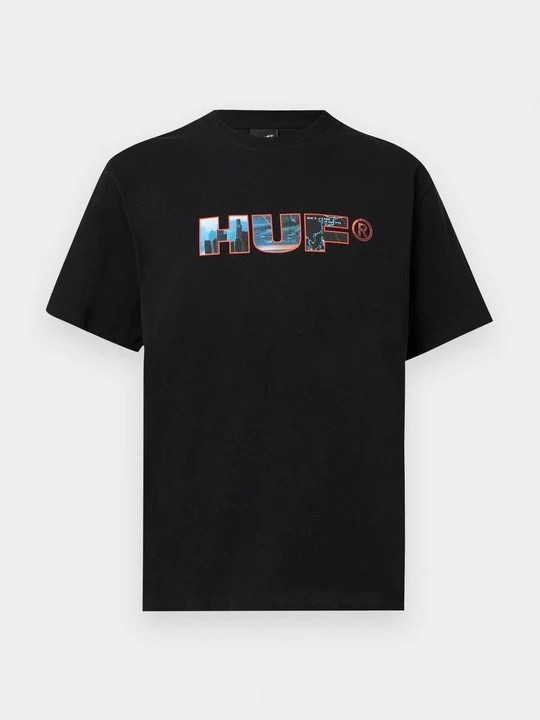 Foto van product T-shirt print HUF zwart
