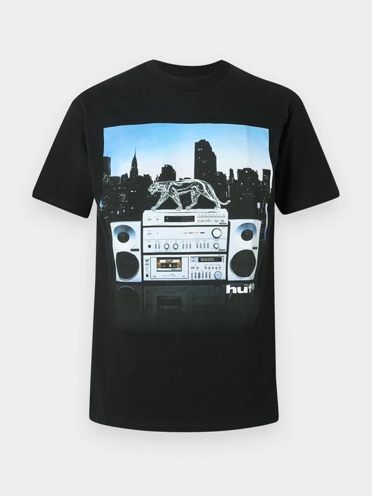 Foto van product T-shirt print HUF zwart