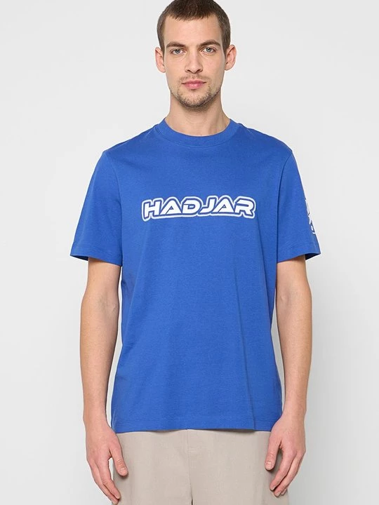Foto van product T-shirt print Hugo blauw