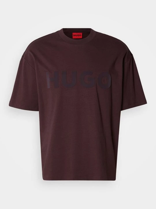 Foto van product T-shirt print Hugo bruin