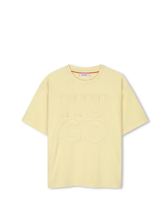 Foto van product T-shirt print Hugo geel