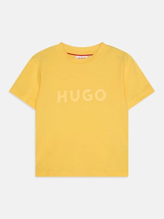 Foto van product T-shirt print Hugo geel