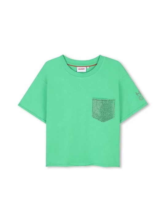 Foto van product T-shirt print Hugo groen