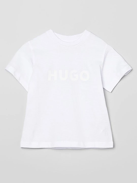 Foto van product T-shirt print Hugo wit