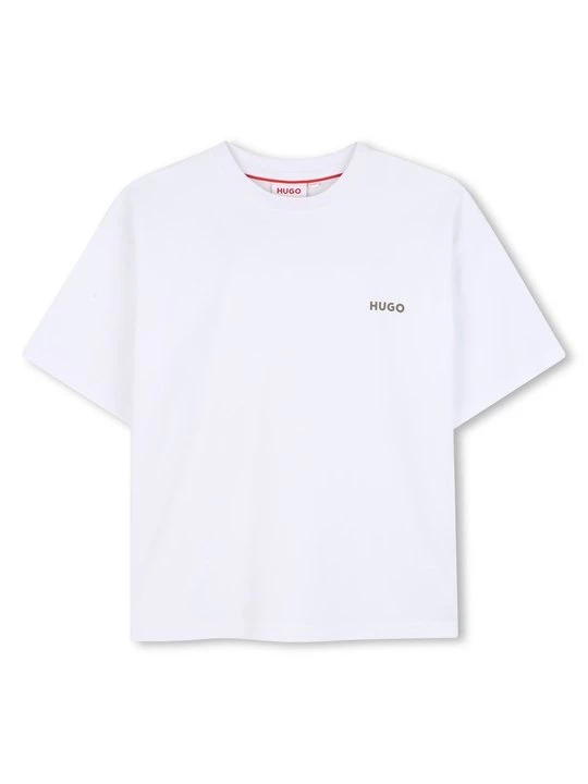 Foto van product T-shirt print Hugo wit