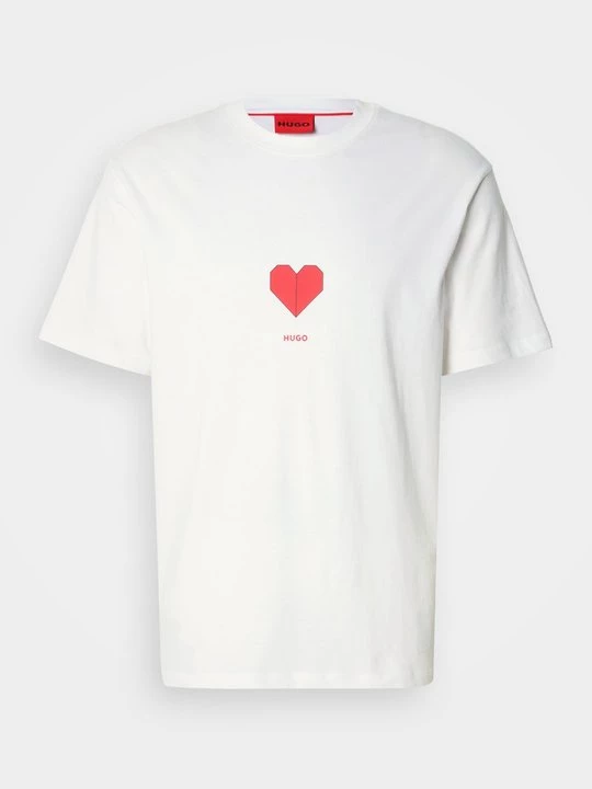 Foto van product T-shirt print Hugo wit
