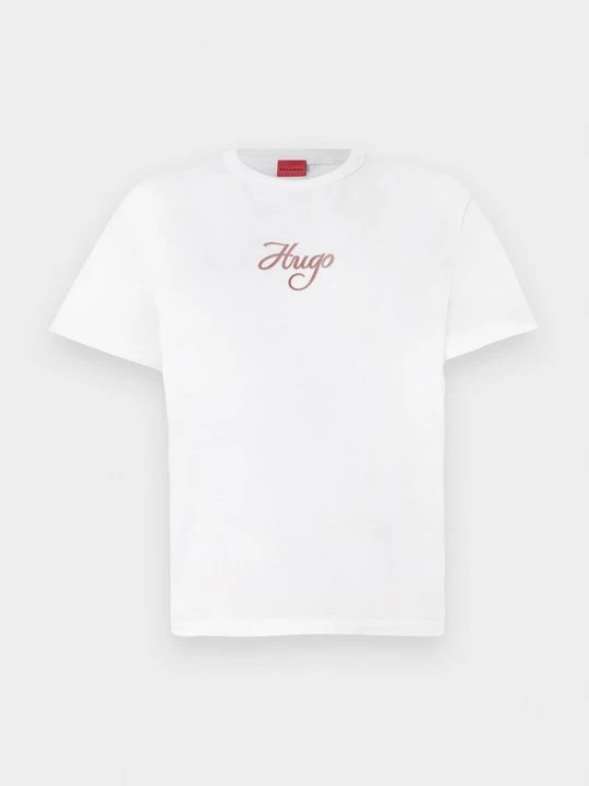 Foto van product T-shirt print Hugo wit