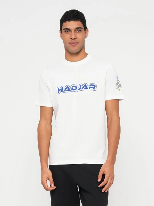 Foto van product T-shirt print Hugo wit