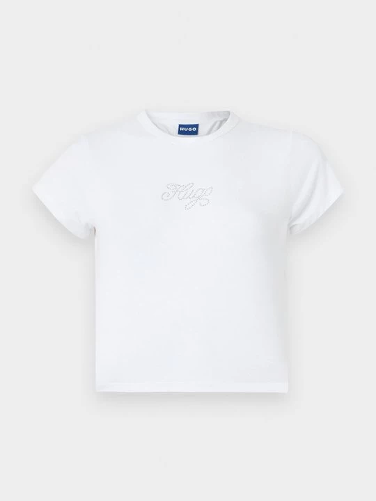 Foto van product T-shirt print Hugo wit
