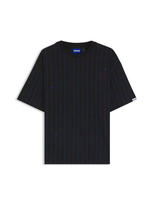 Foto van product T-shirt print Hugo zwart